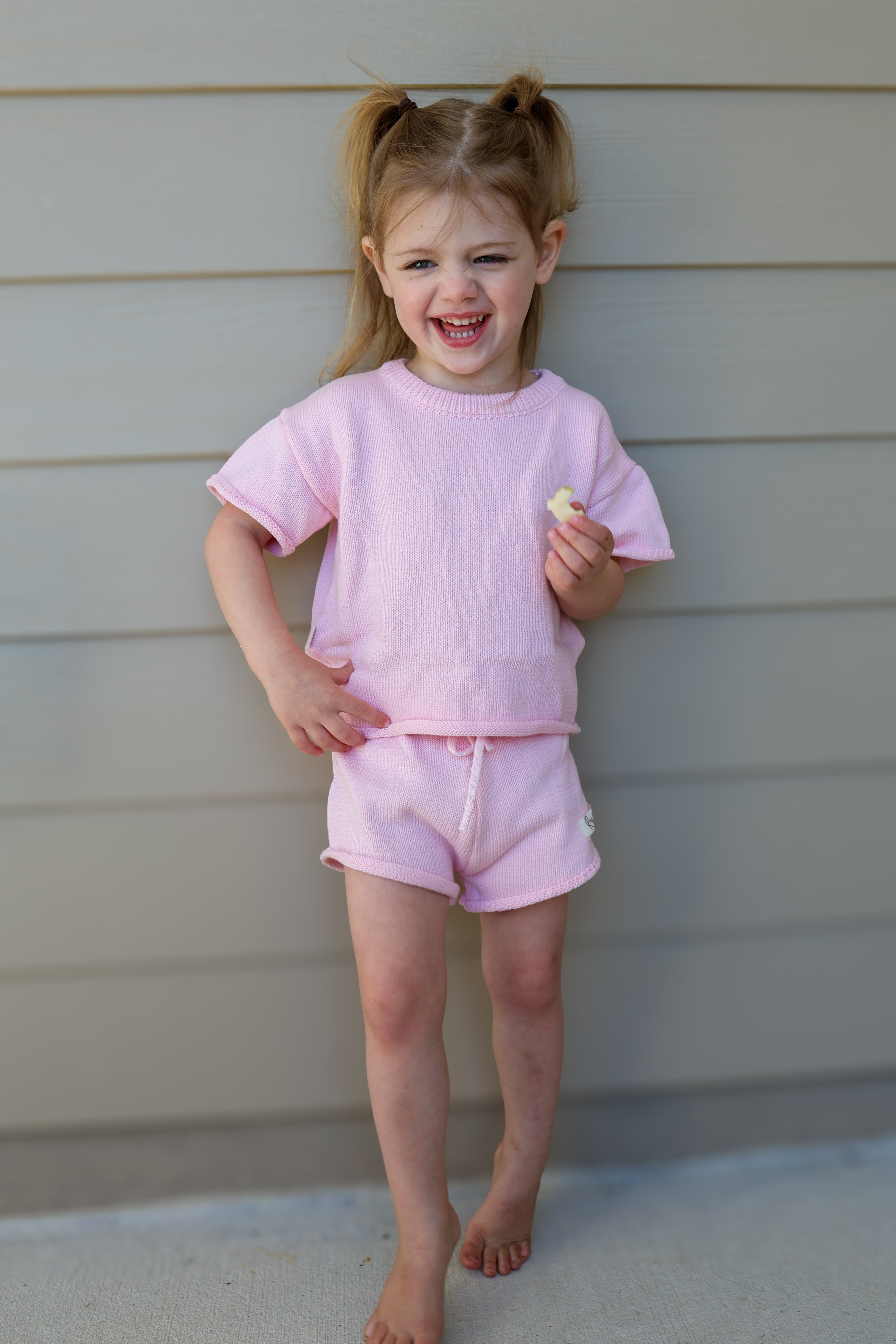 Coastal Breeze Knit Set- Cotton Candy Pink