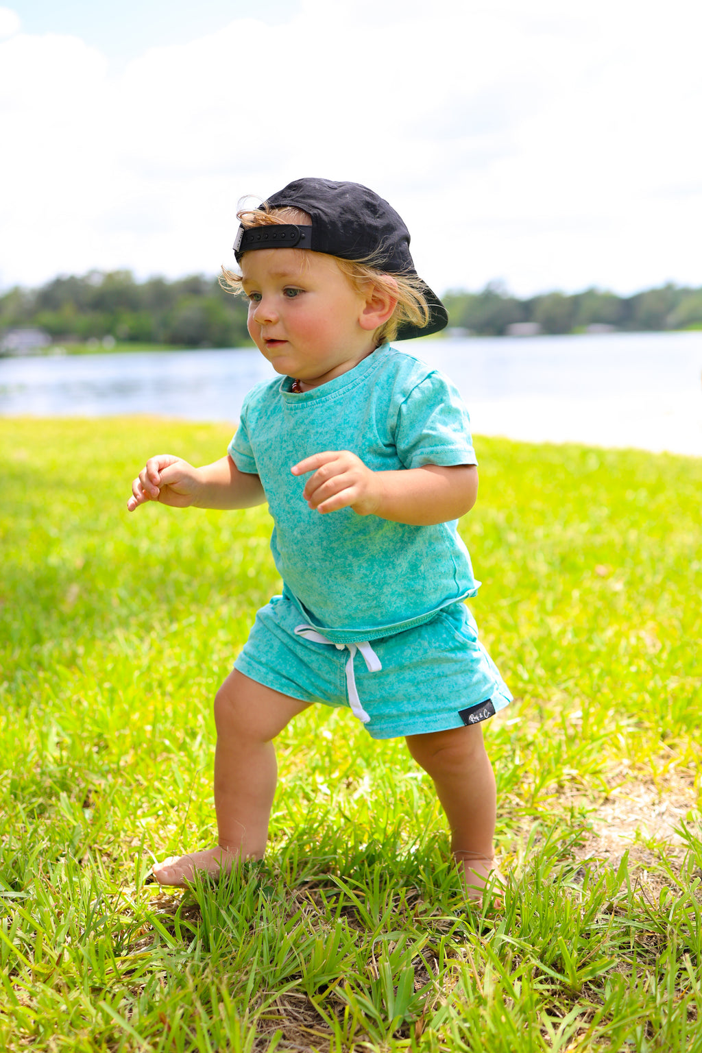 Miramar aqua acid wash set