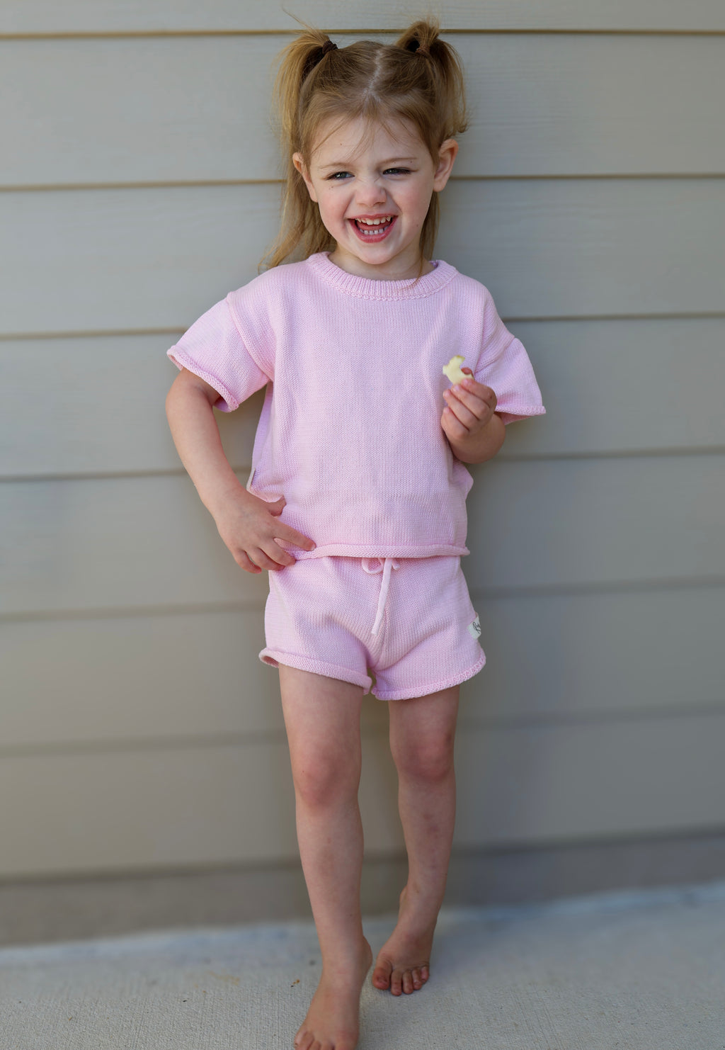 Coastal Breeze Knit Set- Cotton Candy Pink