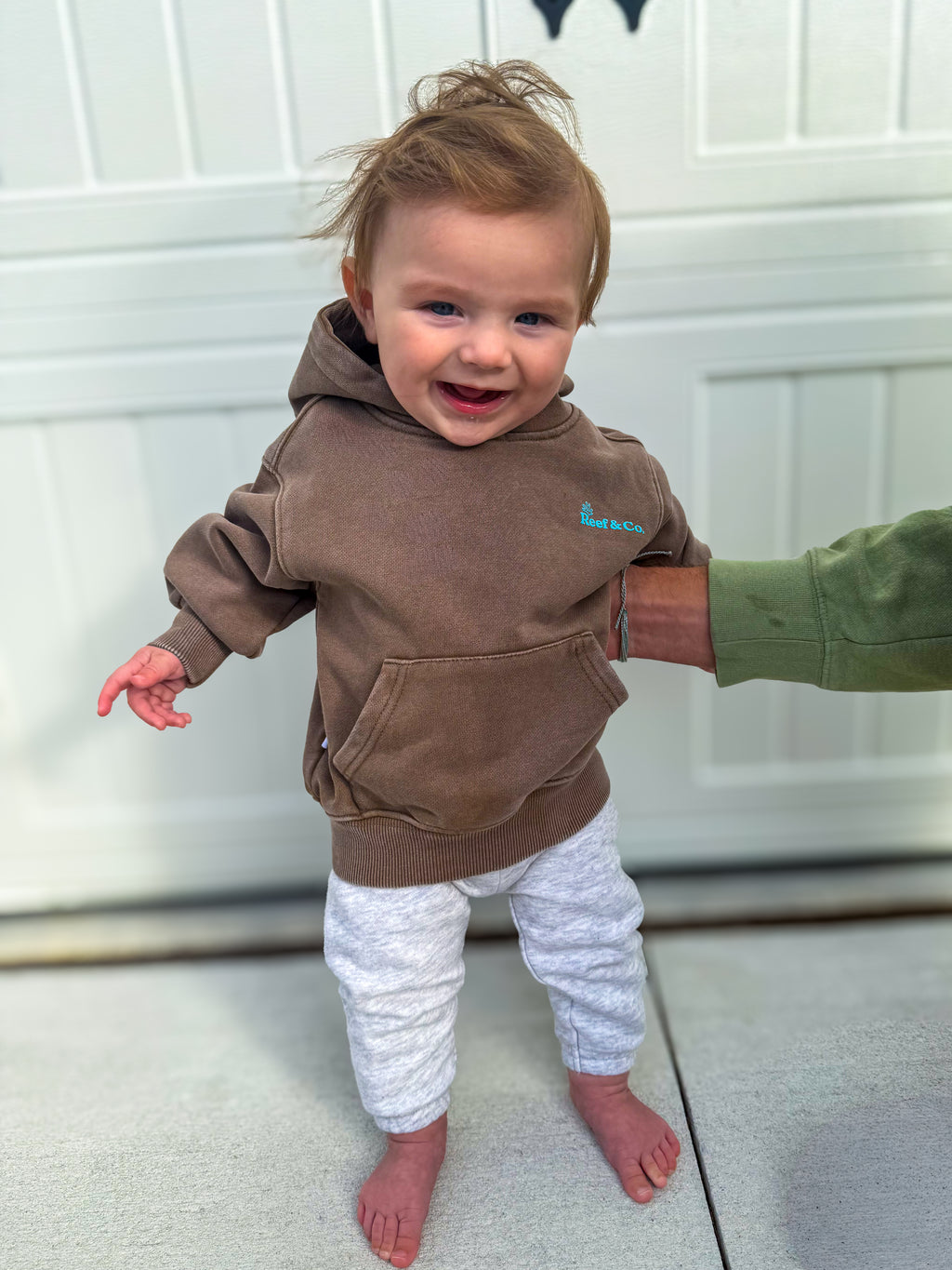 Coastal Hoodie-Acid Wash Brown