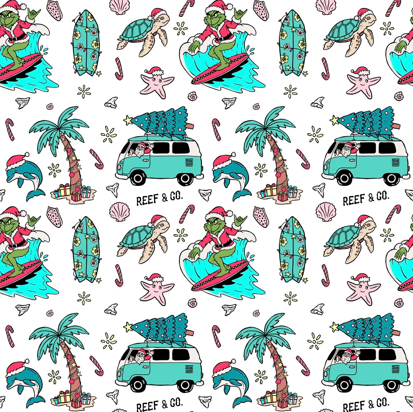 PRE-ORDER - Grinchin’ by the Sea Adult jogger pajama set