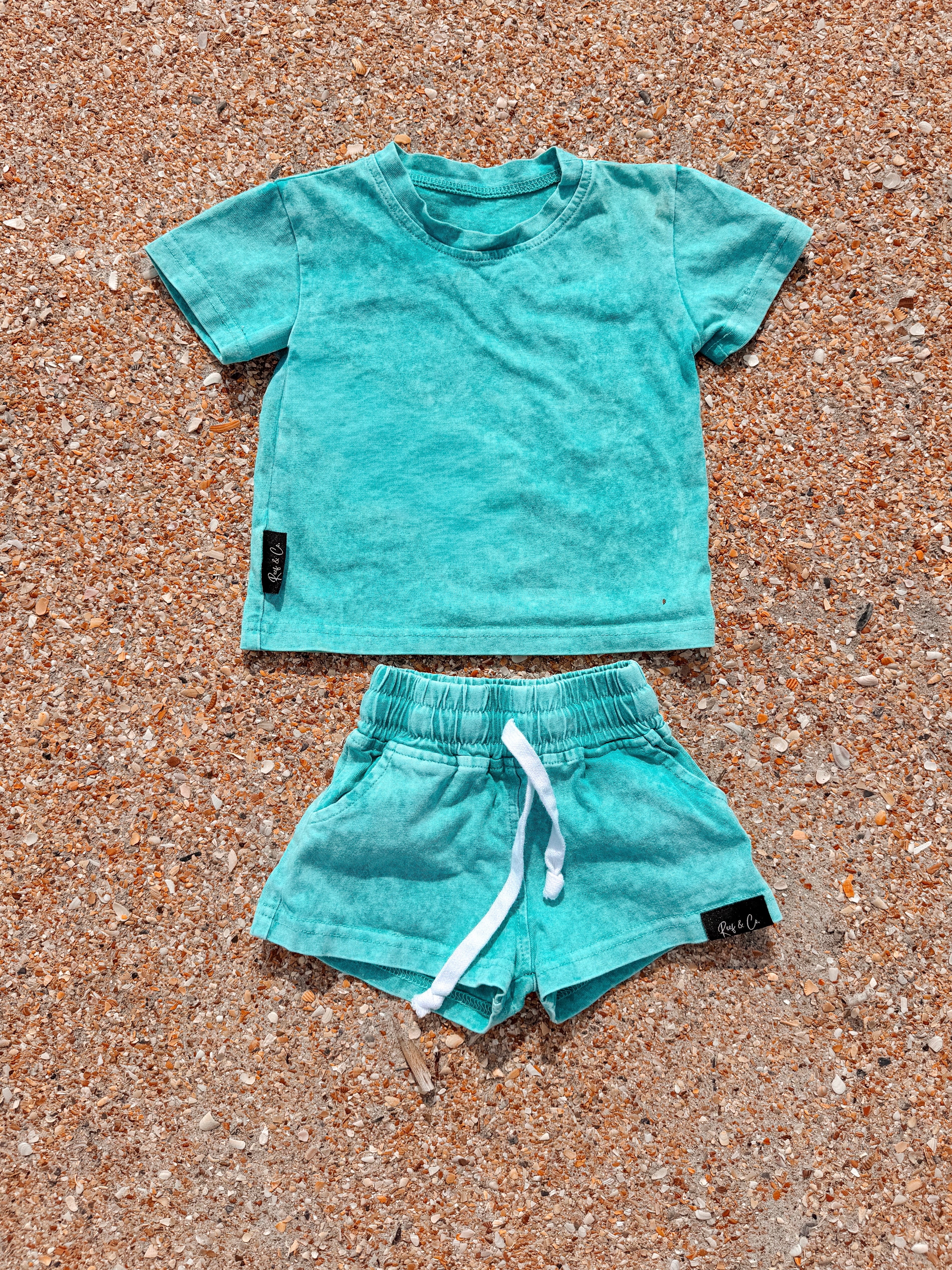 Miramar aqua acid wash set