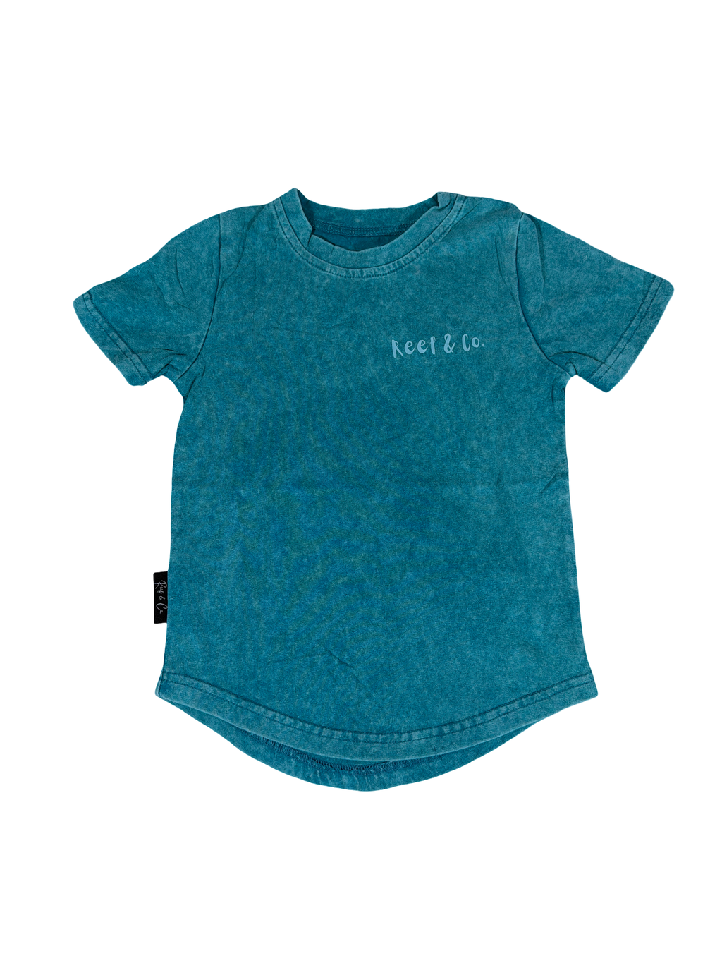 Tidepool Teal acid wash Tee