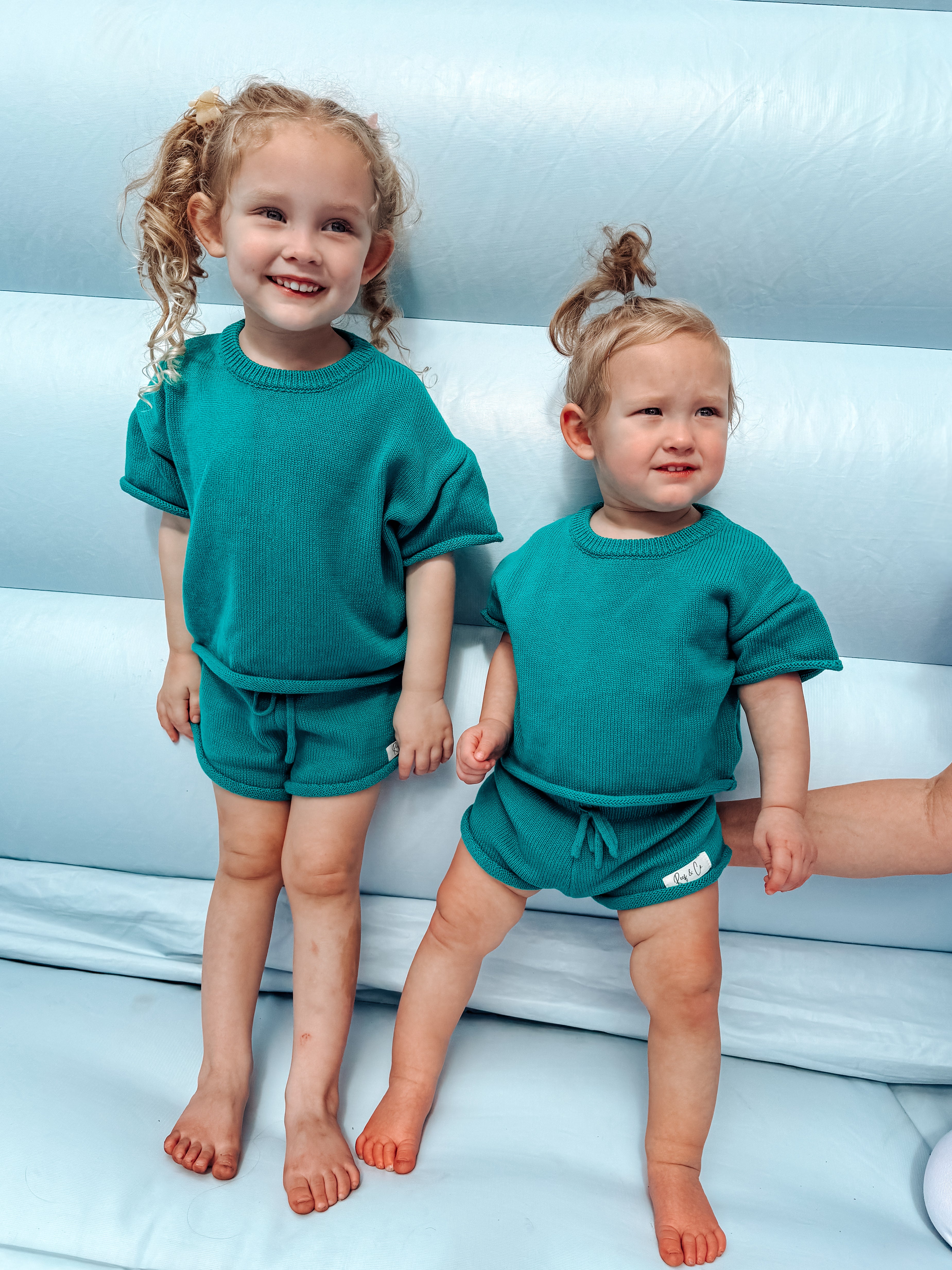 Coastal Breeze Knit Set- Deep Sea