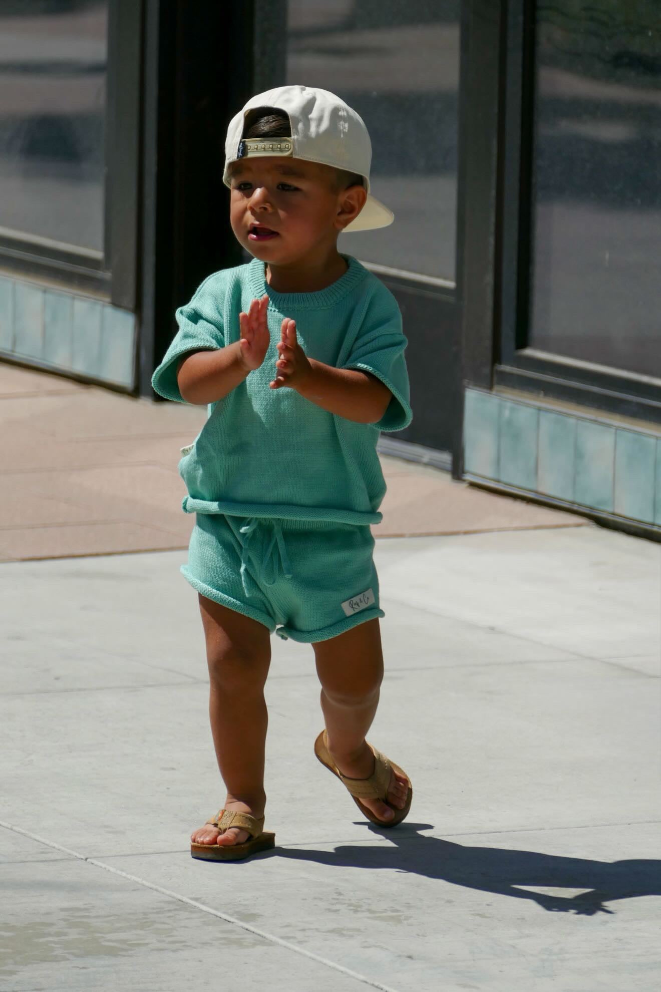 Coastal Breeze Knit Set-Seafoam