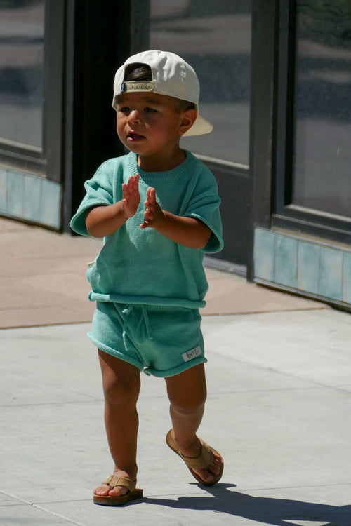 Coastal Breeze Knit Set-Seafoam