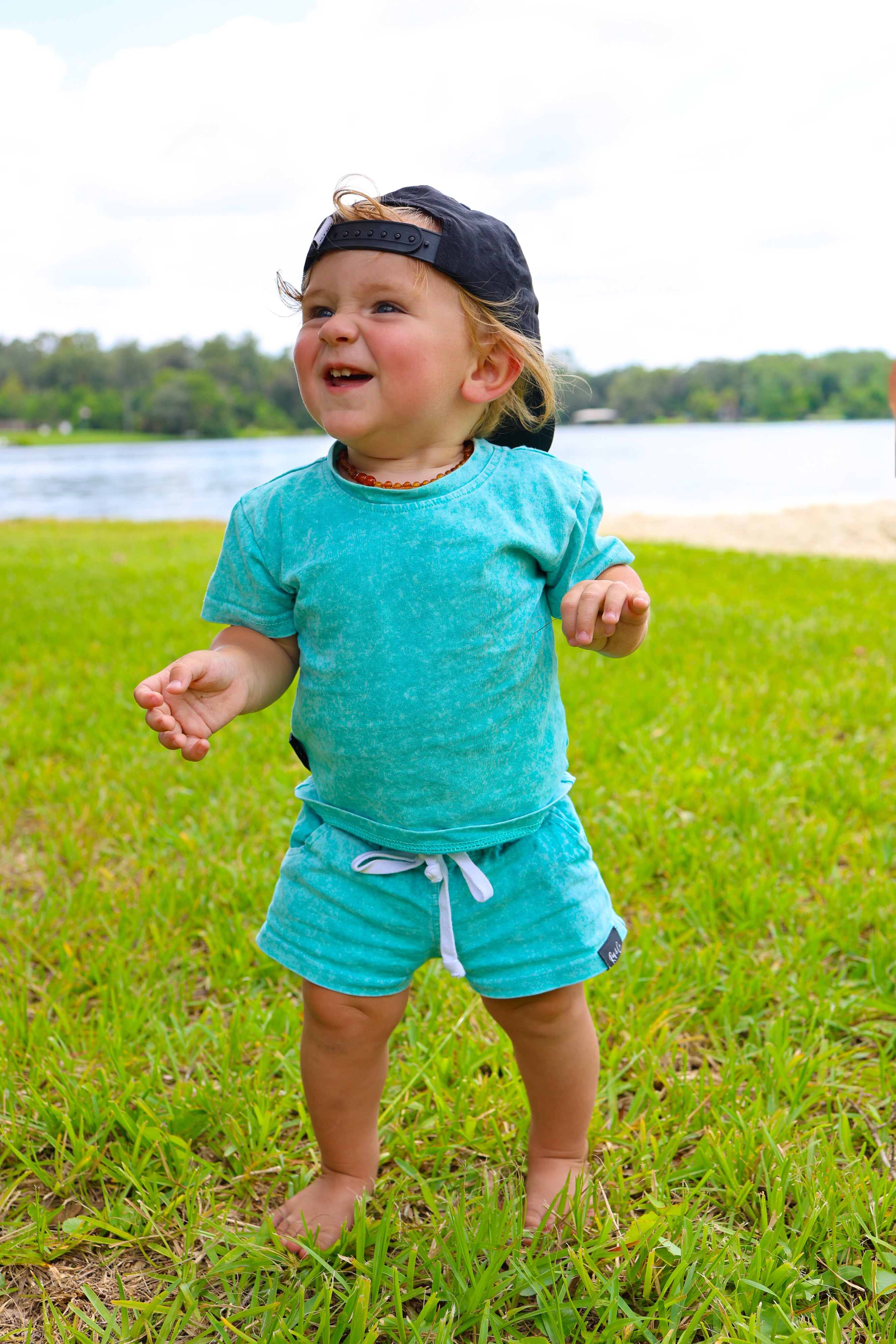 Miramar aqua acid wash set