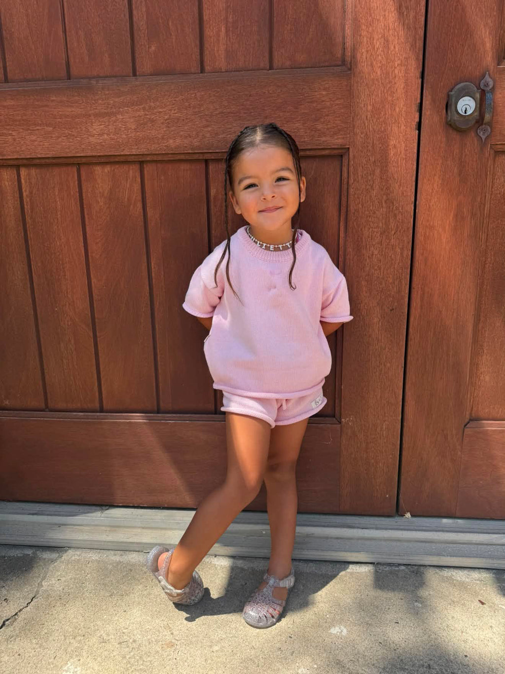 Coastal Breeze Knit Set- Cotton Candy Pink