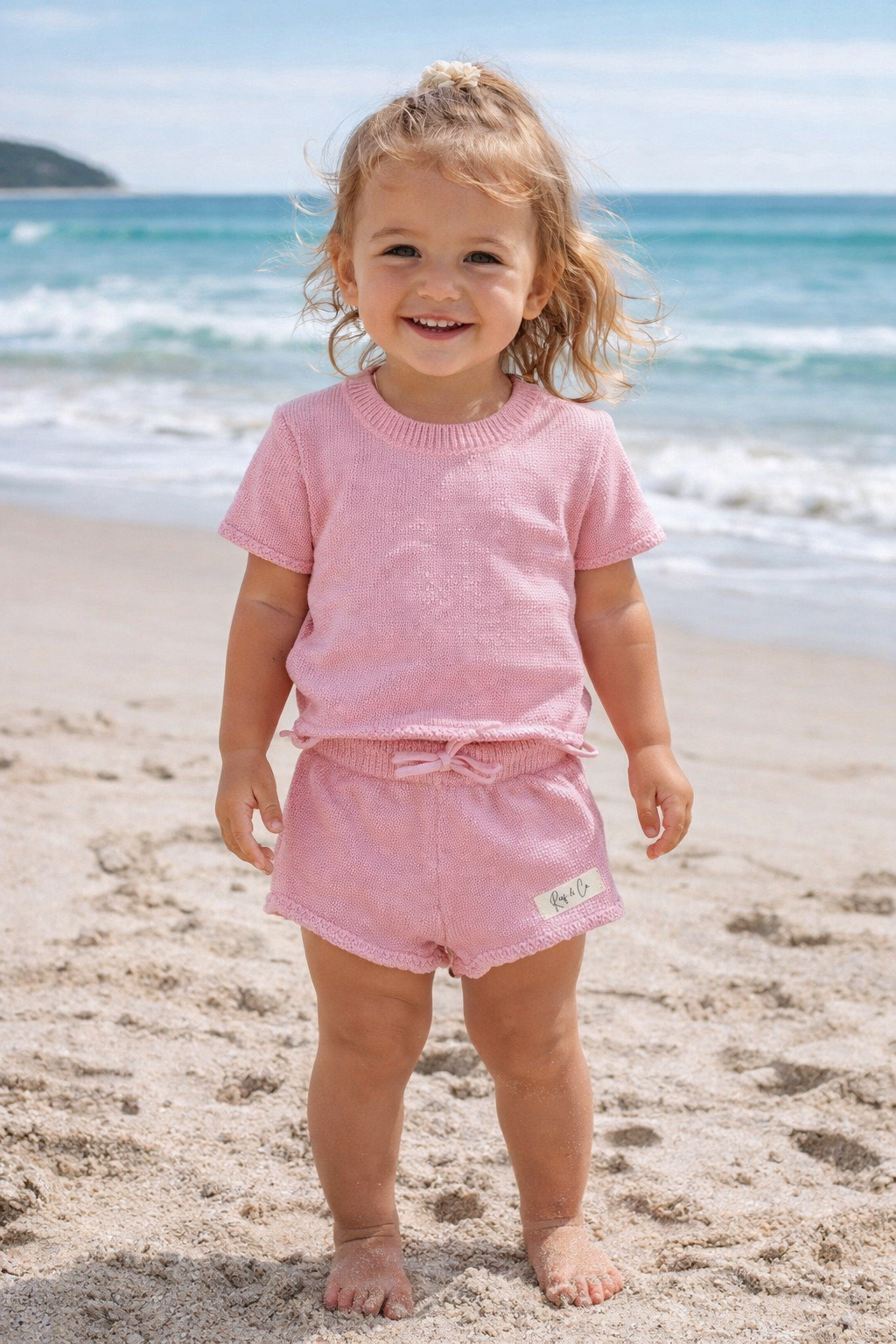 Coastal Breeze Knit Set- Cotton Candy Pink