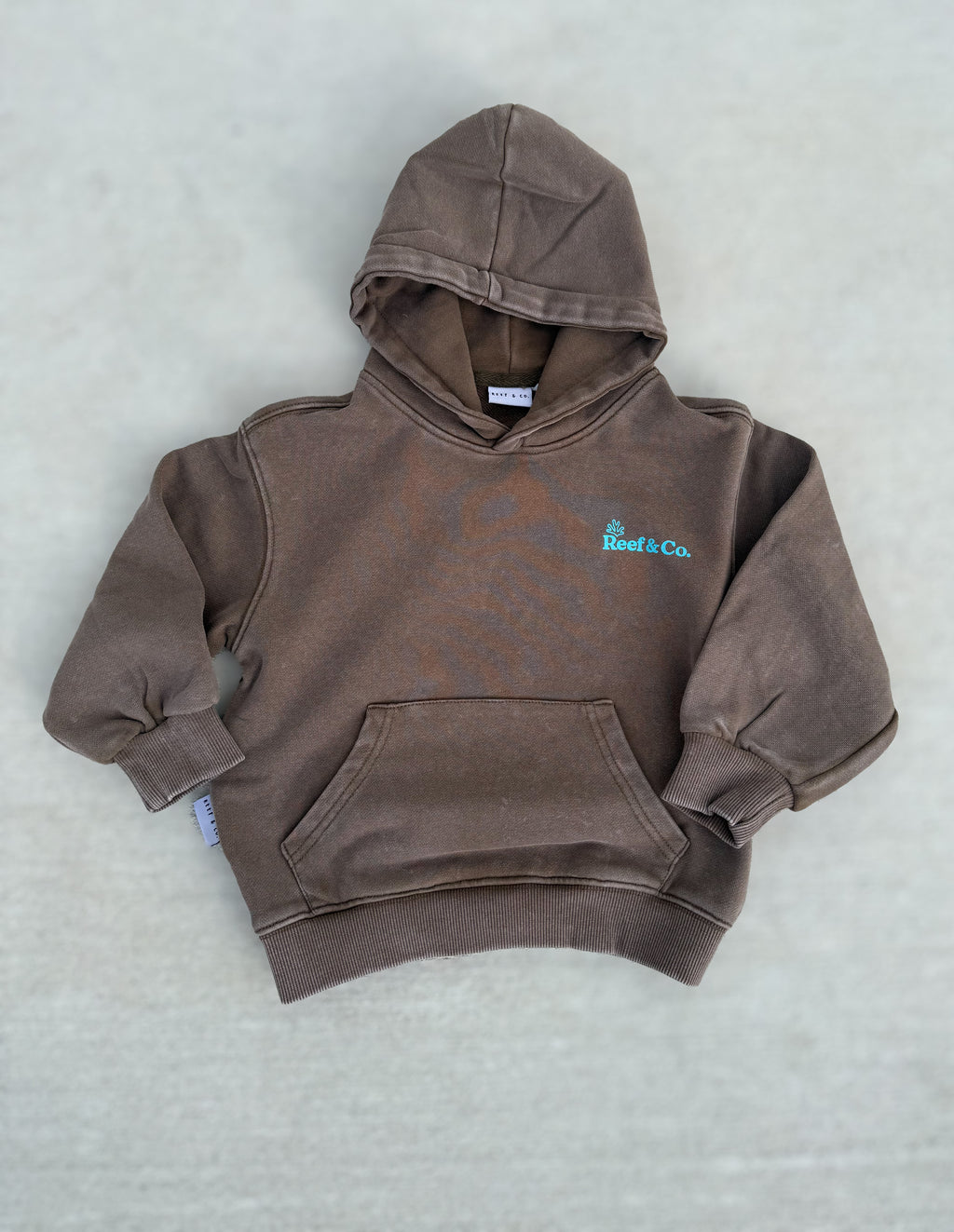 Coastal Hoodie-Acid Wash Brown