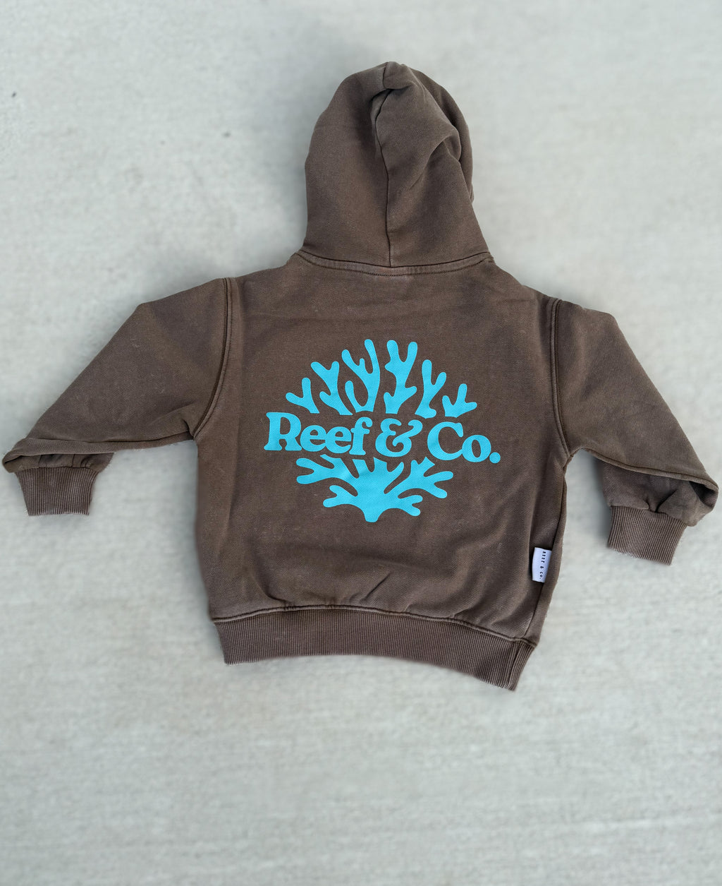 Coastal Hoodie-Acid Wash Brown